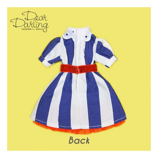 sandy ストライプワンピースセット イエロー 22cmドール用 ブライス 未使用 Dear Darling fashion for dolls ジュニームーン 札幌市北区屯田 Dear Darling fashion for dolls「sandy ストライプワンピースセット」